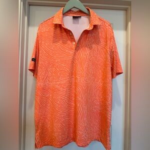 Sunday Swagger Mens XL Golf Polo Orange Zebra Performance Stretch
Loud Fun